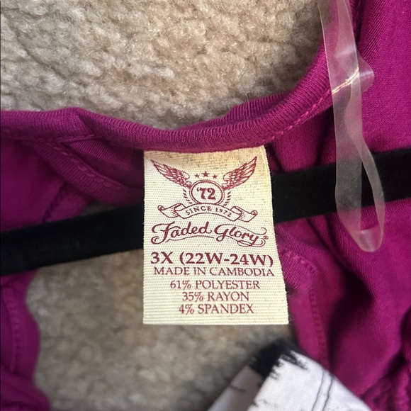 Faded Glory Purple and Black Women's Blouses - Picture 4 of 4